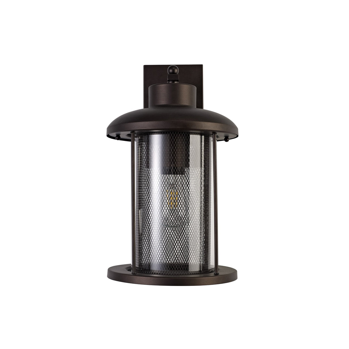 Antique Bronze Extra Large Wall Sconce with Clear Glass Shade, IP54 Rated
