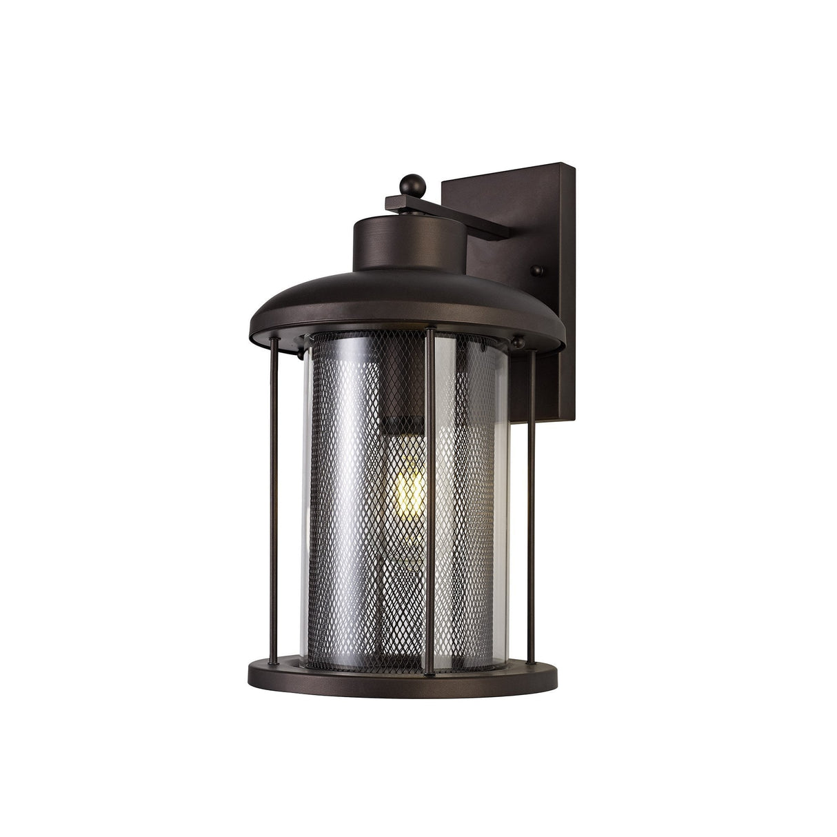 Antique Bronze Extra Large Wall Sconce with Clear Glass Shade, IP54 Rated