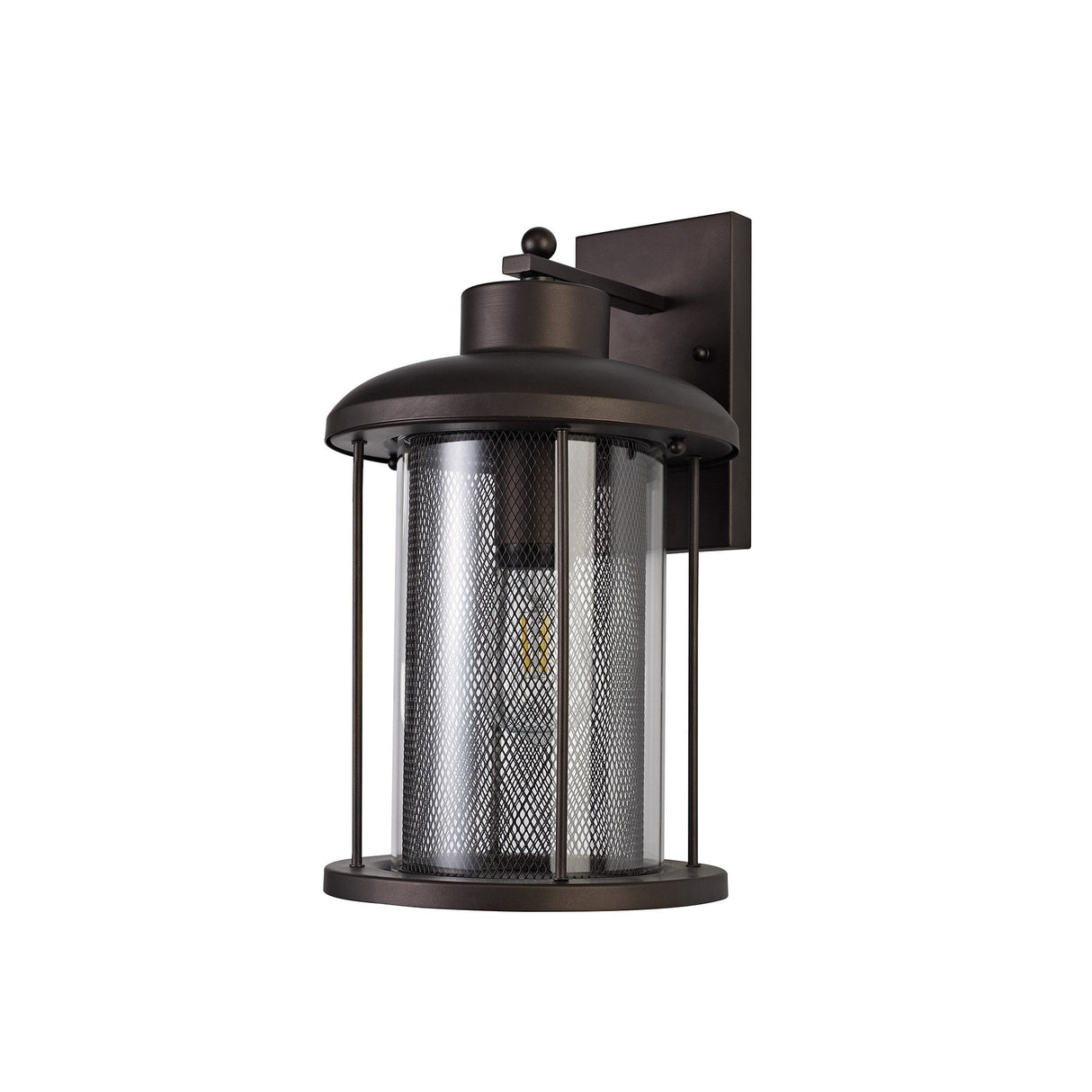 Antique Bronze Extra Large Wall Sconce with Clear Glass Shade, IP54 Rated