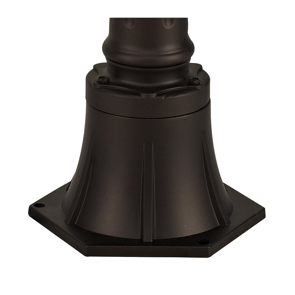 Antique Bronze Single Headed Post Lamp with Clear Glass Shade, E27 Base, IP54 Rated