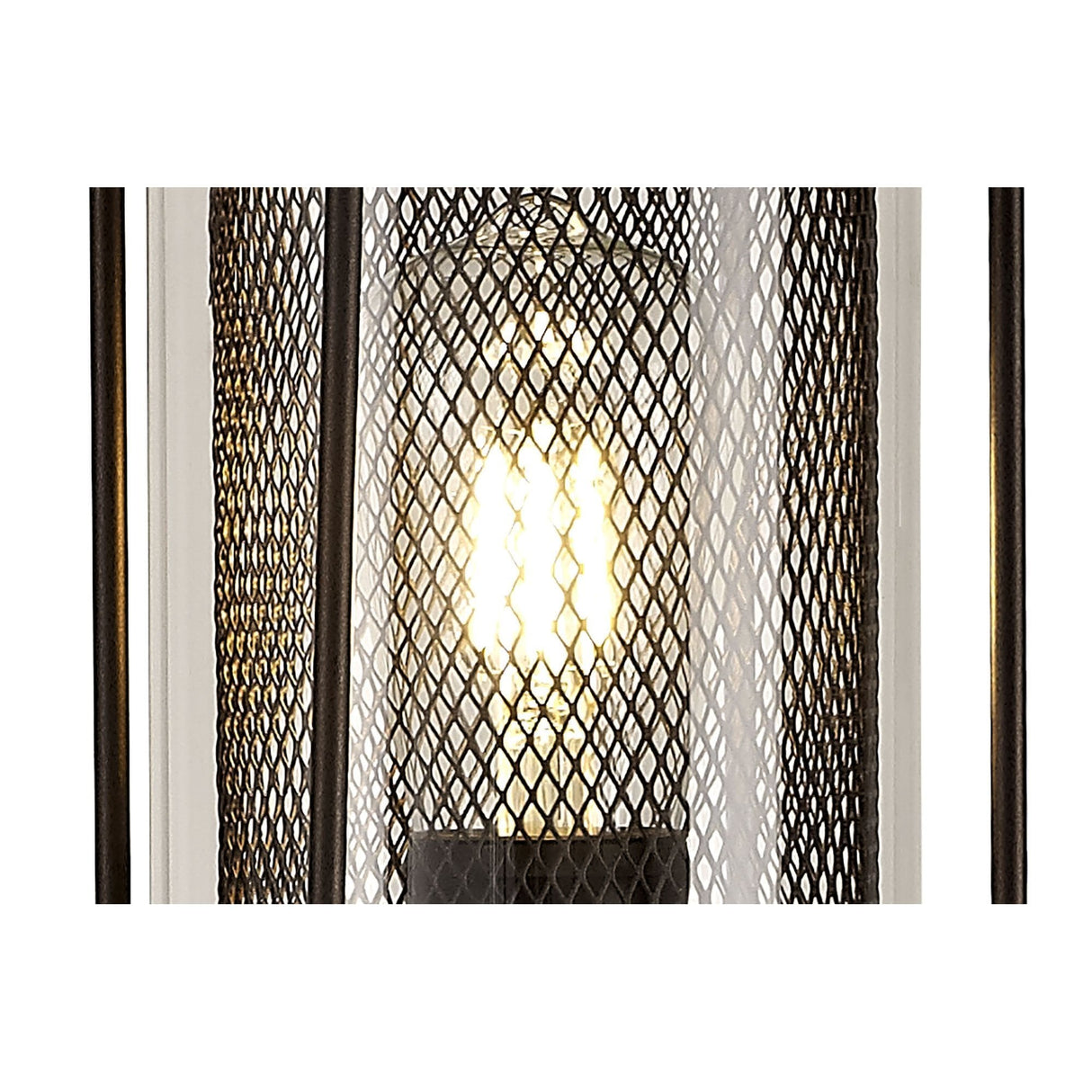 Antique Bronze Single Headed Post Lamp with Clear Glass Shade, E27 Base, IP54 Rated