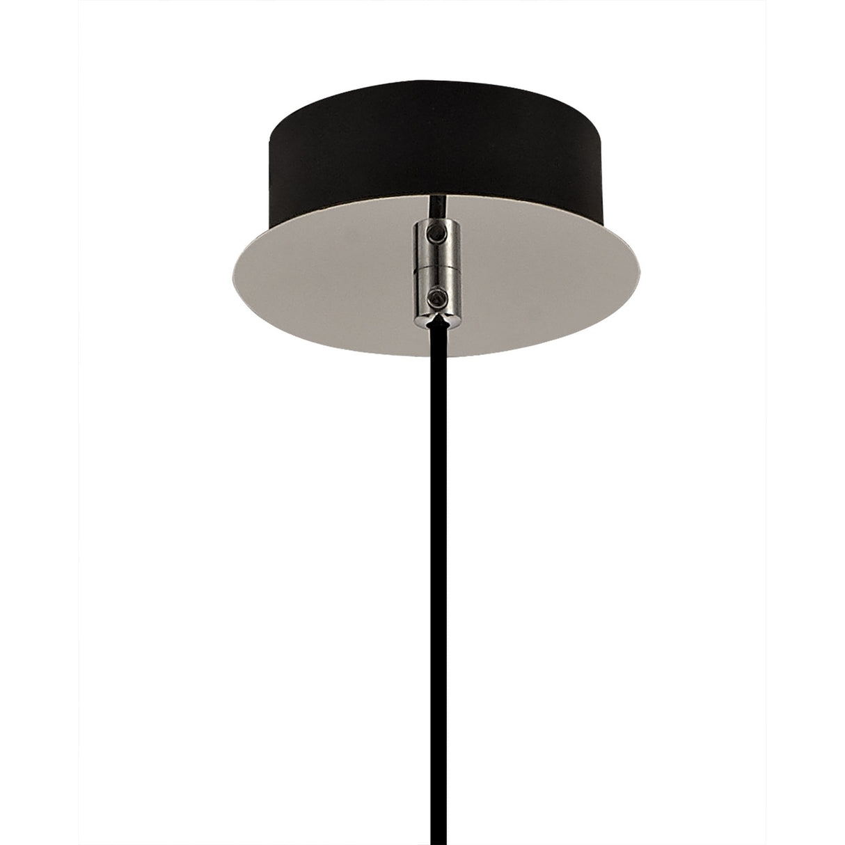 Smoked Glass Pendant Light with Integrated LED, 4000K, 720lm, Black and Chrome Finish, 3-Year Warranty