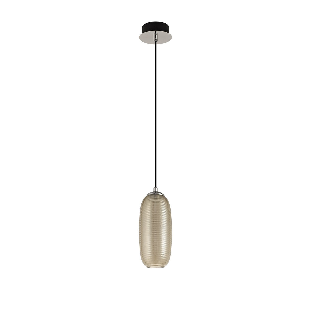 Modern Elegance Pendant Light, 8W LED, 4000K, 720lm, Champagne/Black, 3-Year Warranty