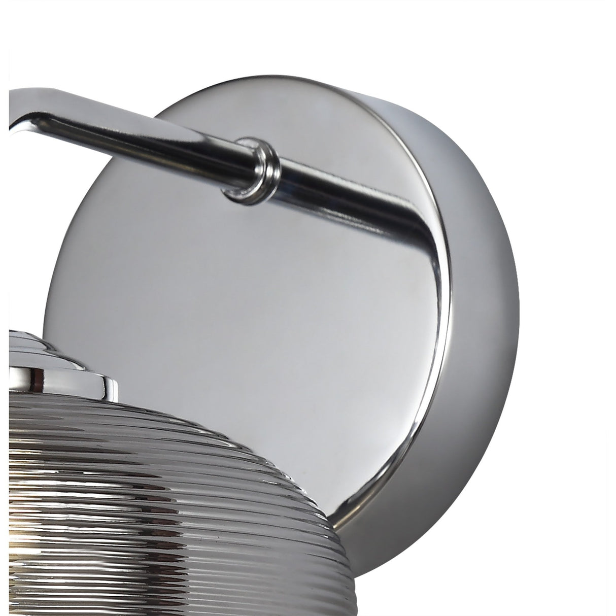 Elegant Smoked Glass LED Wall Light with Polished Chrome Finish, Integrated 8W LED, 4000K, Toggle Switched, 3-Year Warranty