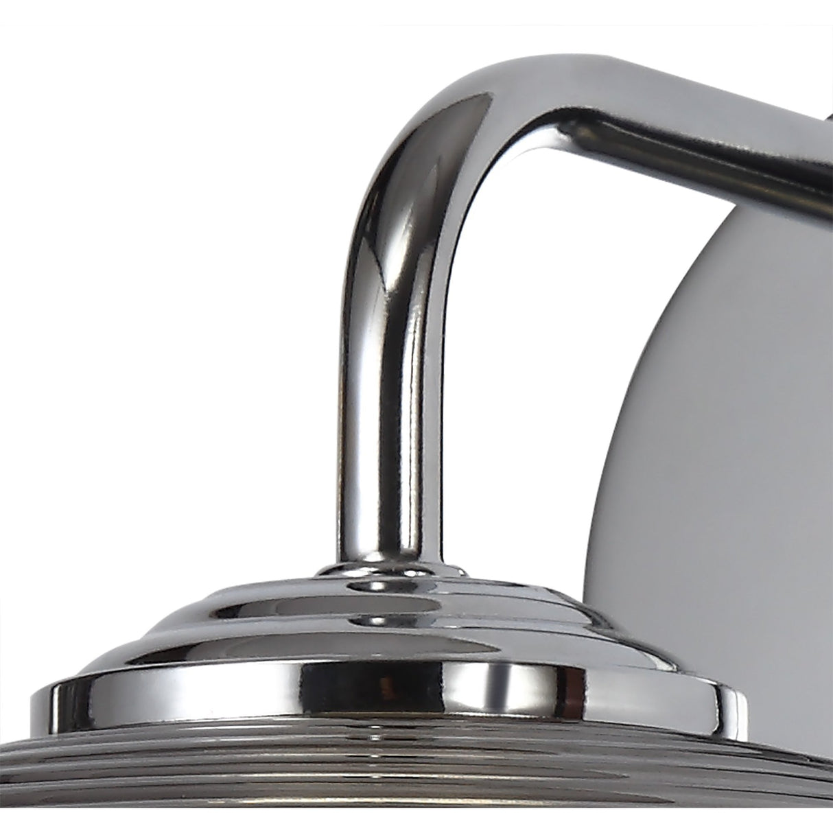 Elegant Smoked Glass LED Wall Light with Polished Chrome Finish, Integrated 8W LED, 4000K, Toggle Switched, 3-Year Warranty