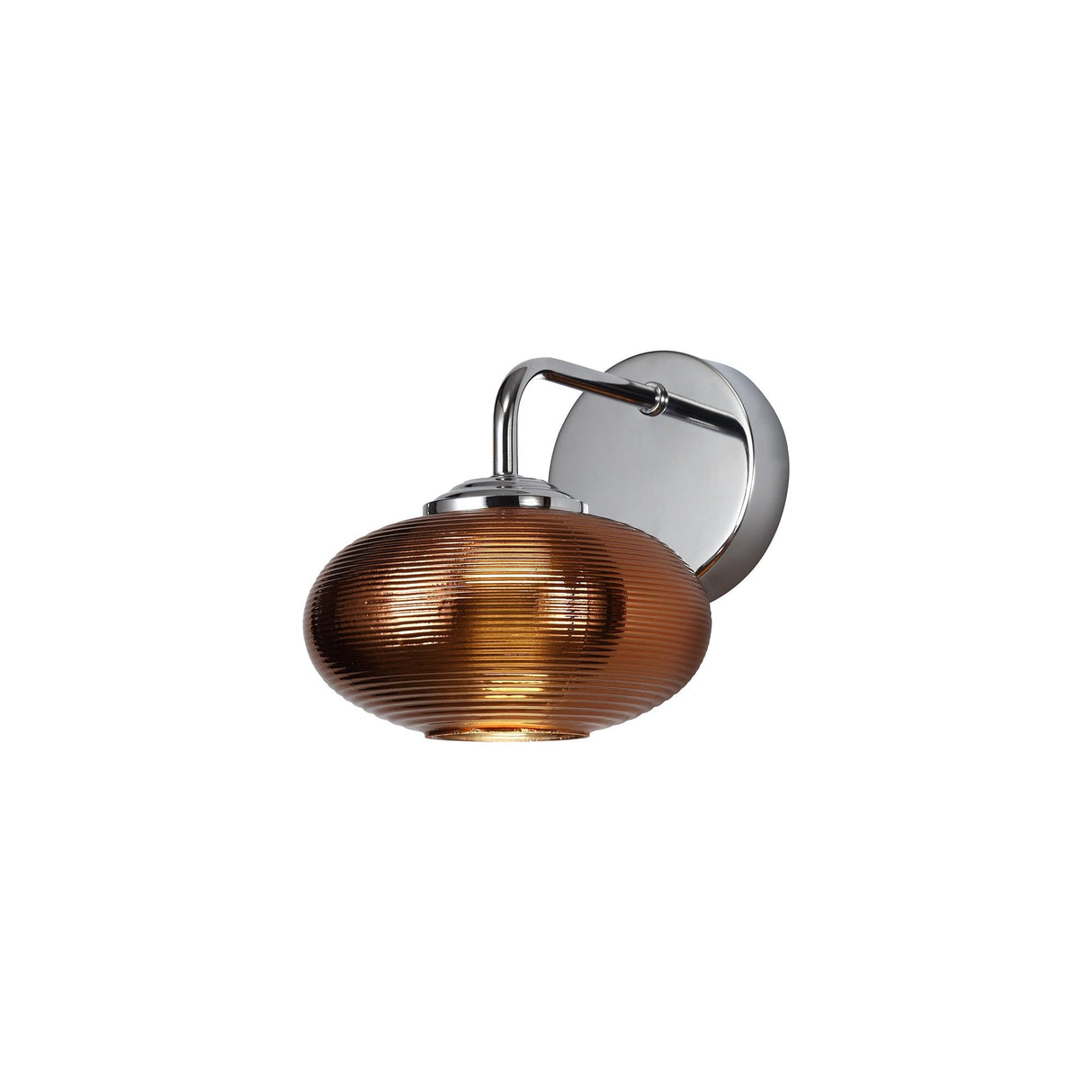 Copper-Chrome LED Wall Light with Toggle Switch, 8W, 4000K, 3-Year Warranty