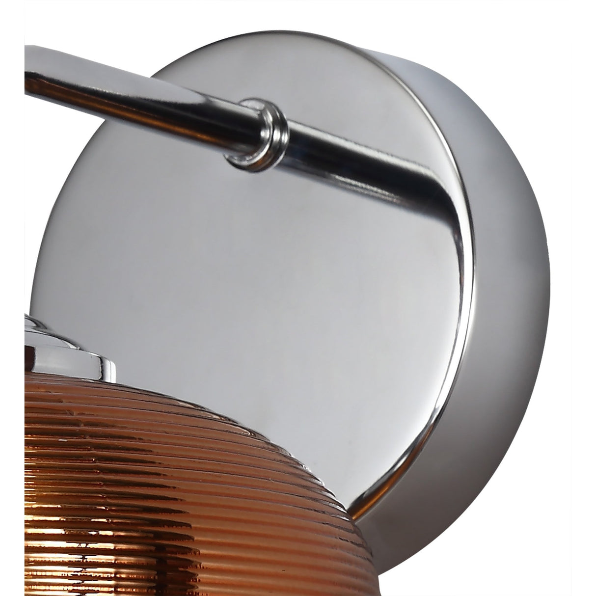 Copper-Chrome LED Wall Light with Toggle Switch, 8W, 4000K, 3-Year Warranty