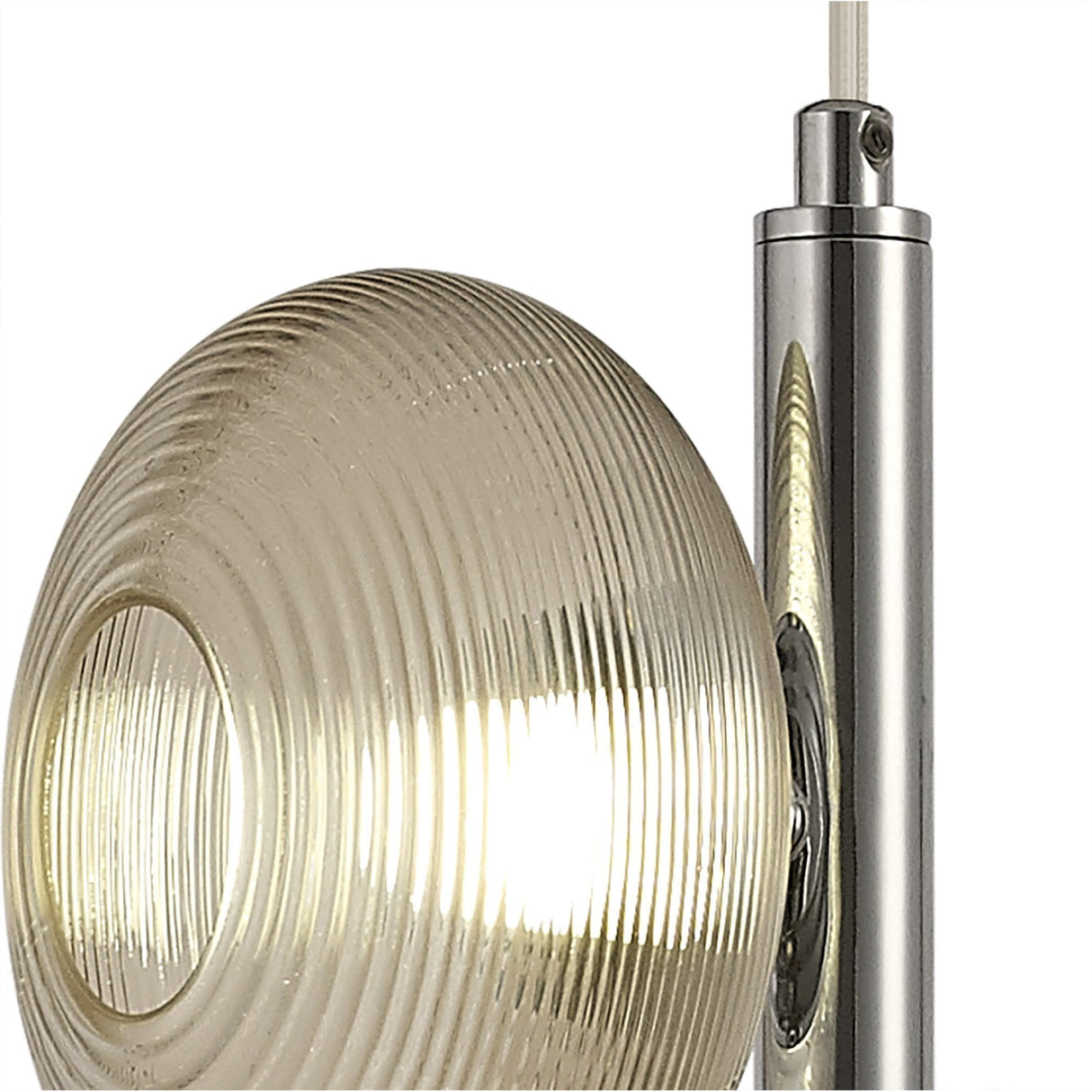 Contemporary Triple Pendant Light, 24W LED, Polished Chrome with Copper, Champagne & Smoked Shades, 4000K, 3-Year Warranty