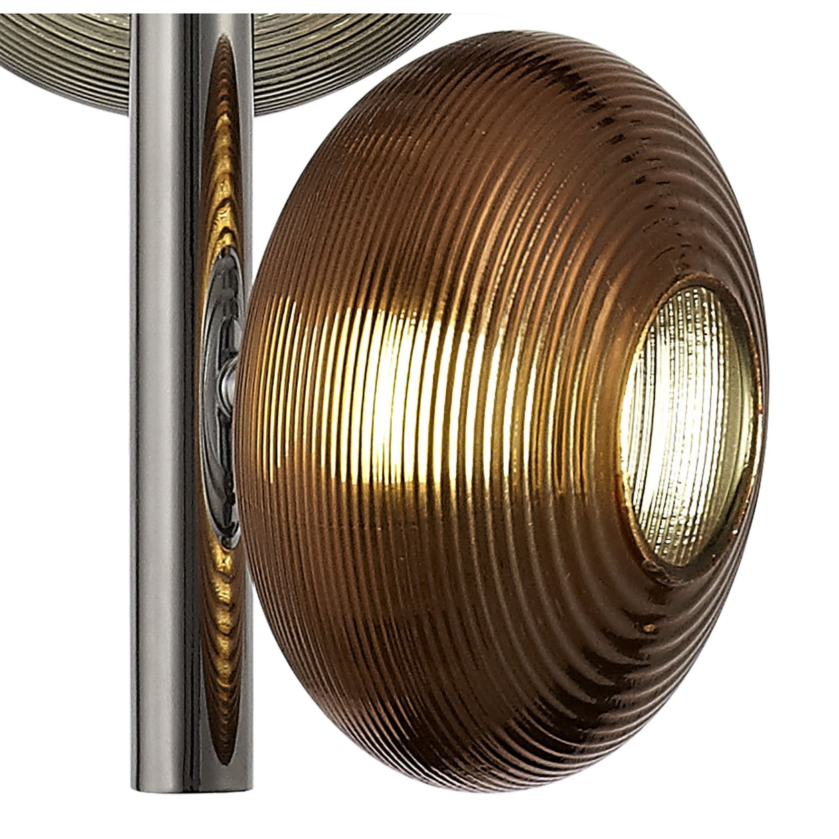Contemporary Triple Pendant Light, 24W LED, Polished Chrome with Copper, Champagne & Smoked Shades, 4000K, 3-Year Warranty