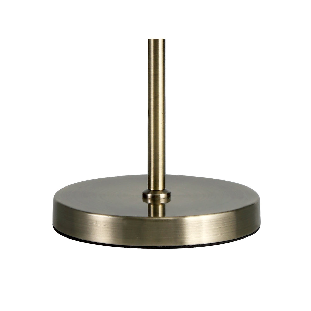 Elegant Trio Glass Table Lamp, Antique Brass with Smoky Amber Shades