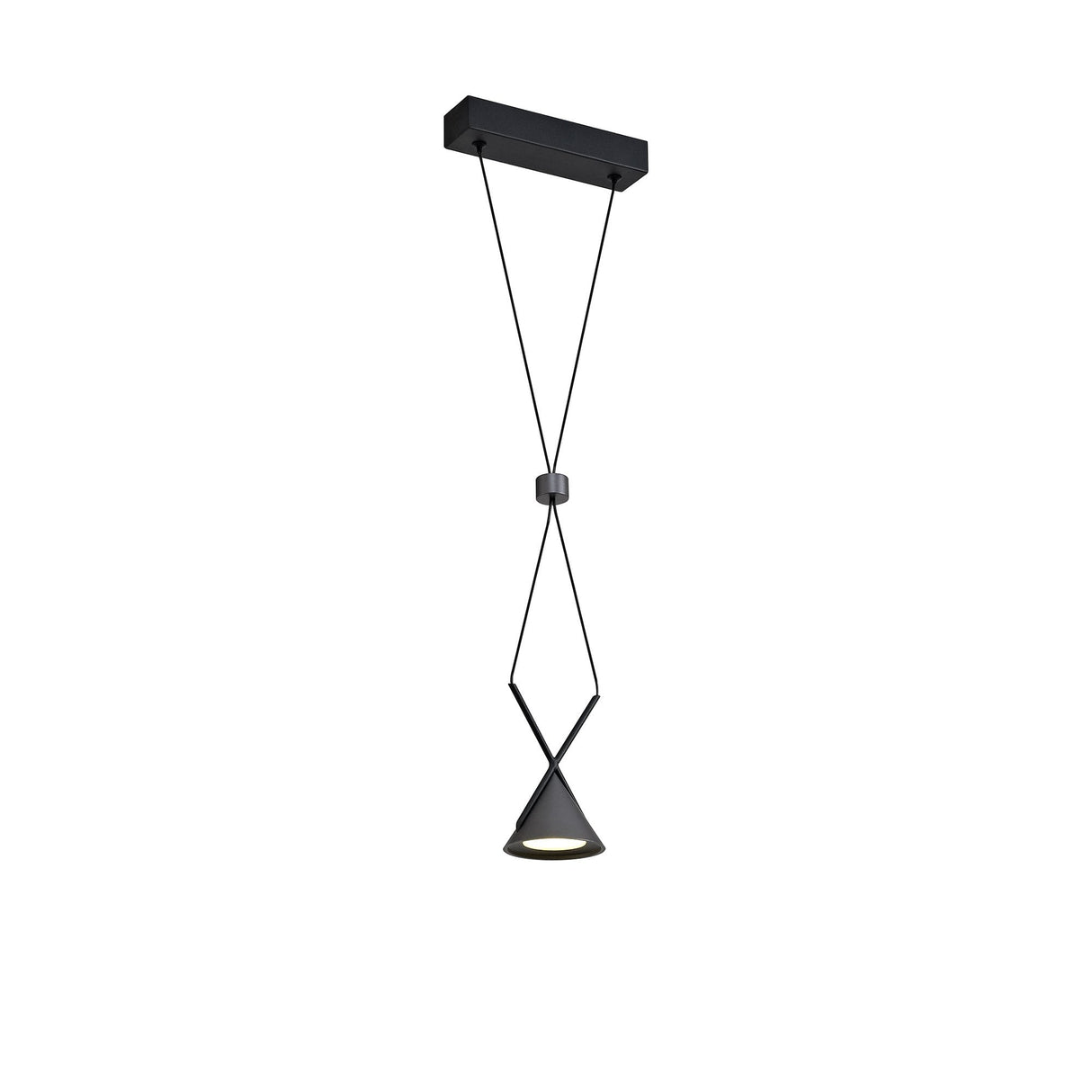 Modern Pendant Light, 3W LED, 3000K, 110lm, Sand Black/Grey Finish, 3-Year Warranty