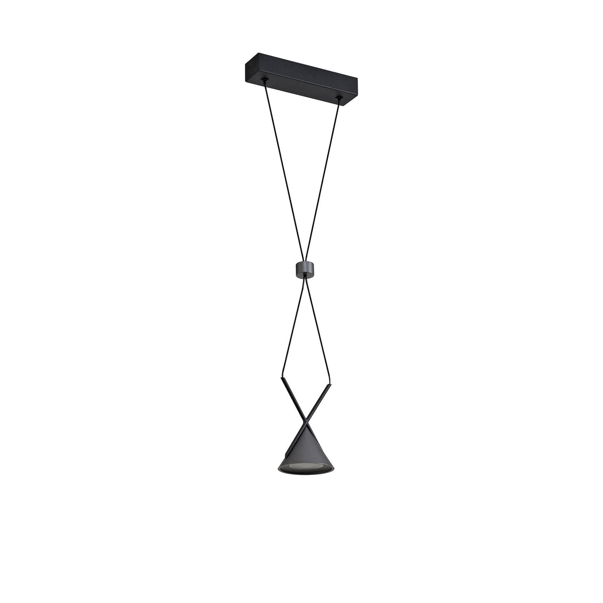 Modern Pendant Light, 3W LED, 3000K, 110lm, Sand Black/Grey Finish, 3-Year Warranty