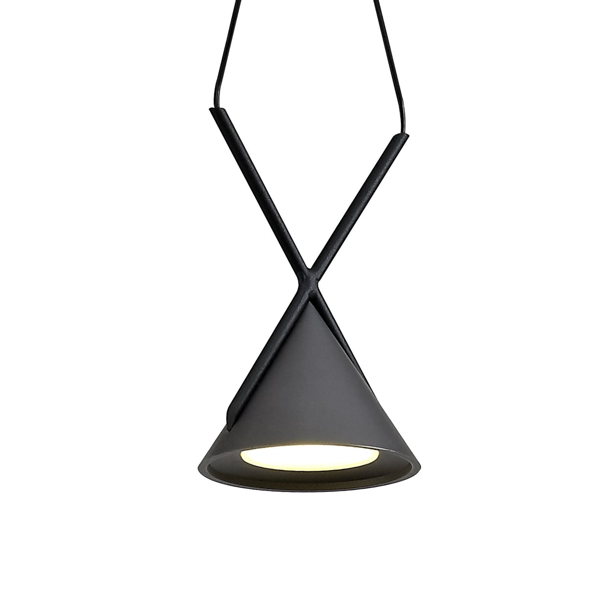 Modern Pendant Light, 3W LED, 3000K, 110lm, Sand Black/Grey Finish, 3-Year Warranty