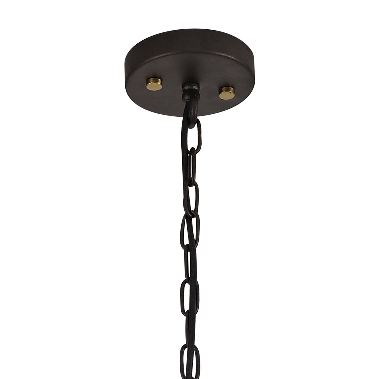 Three-Light Pendant Fixture in Brown and Bronze with Clear Glass Shades