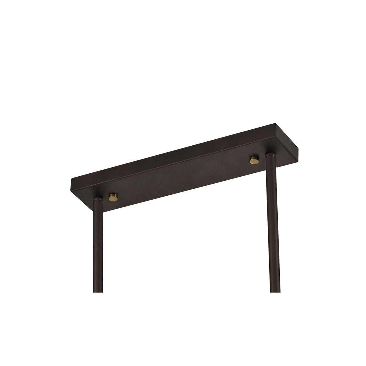 Sleek Linear Pendant with 6 Lights in Brown Oxide and Bronze Finish with Clear Glass Shades