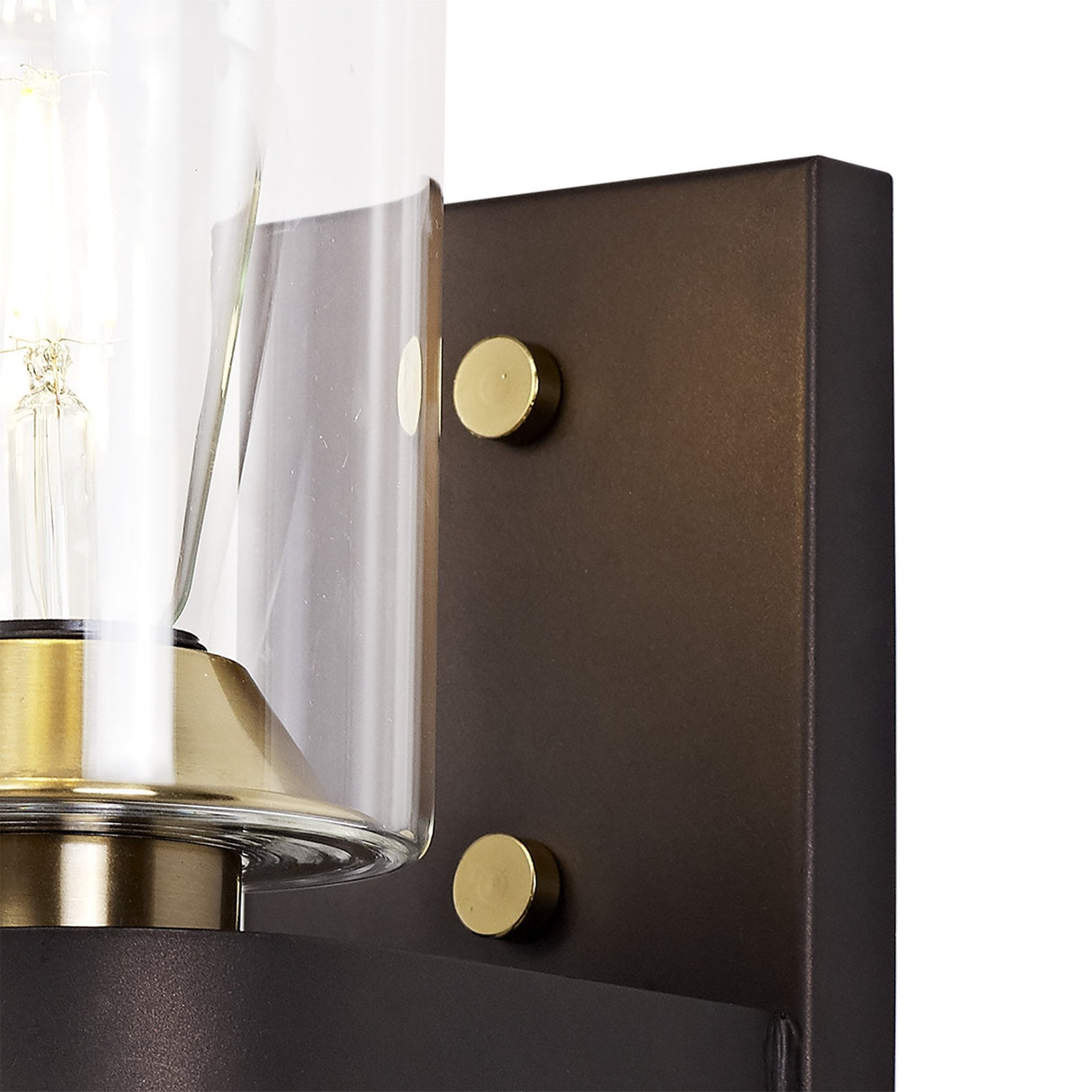 Bronze Oxide Wall Sconce with Clear Glass Shade
