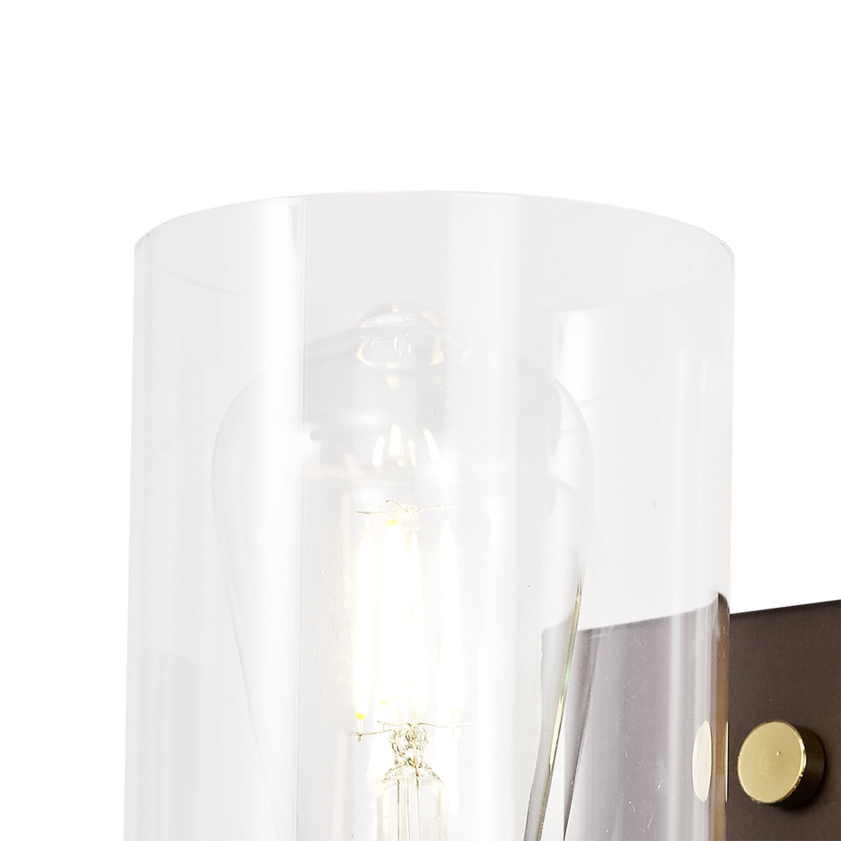 Bronze Oxide Wall Sconce with Clear Glass Shade