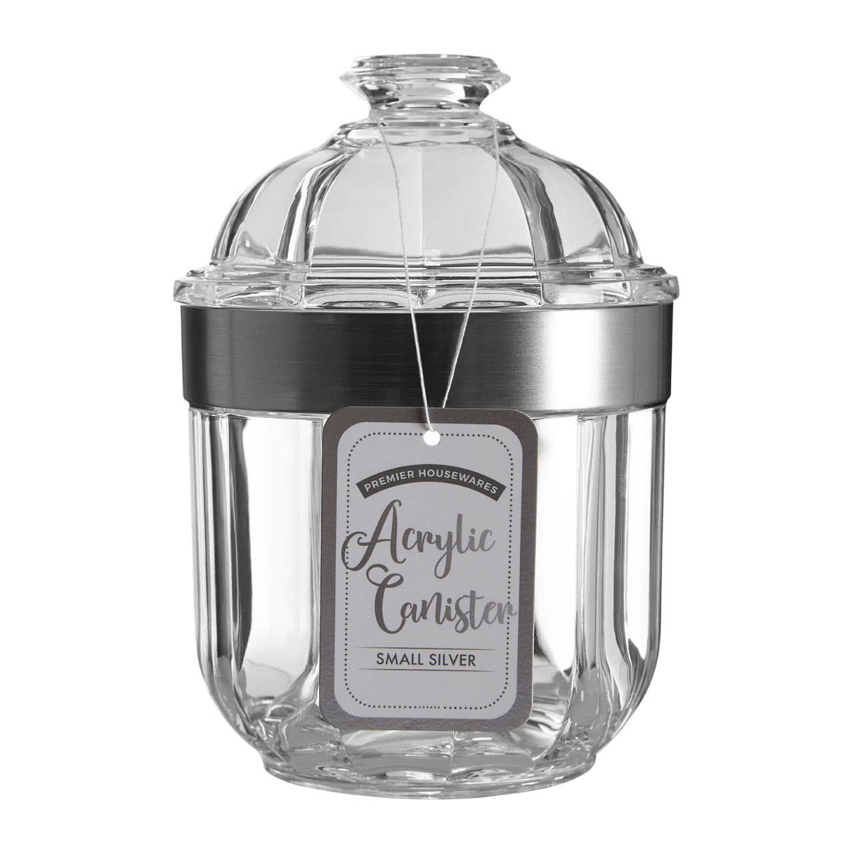 Small Silver Acrylic Canister