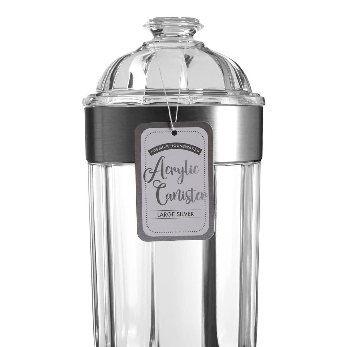 Large Silver Acrylic Canister