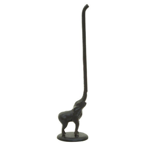 Fauna Black Elephant Toilet Roll Holder With Tail