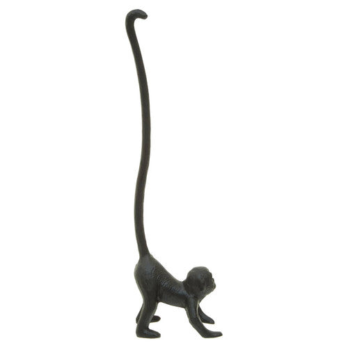 Fauna Black Finish Monkey Toilet Roll Holder