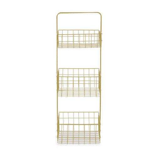 Three Tier Gold Finish Storage Caddy