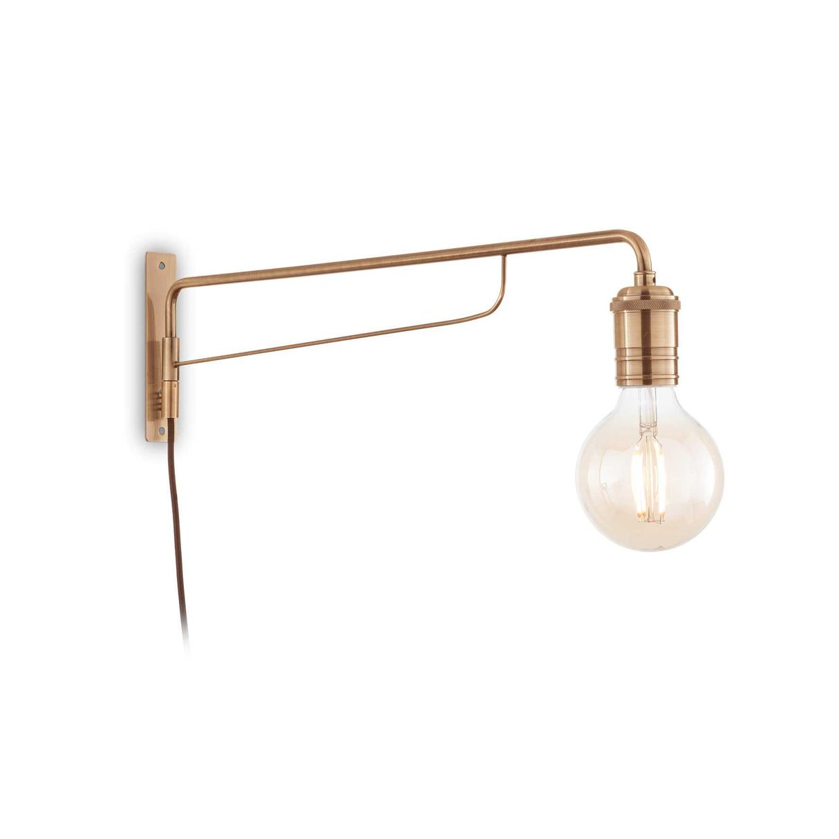Brass Elegance Single-Bulb Wall Sconce