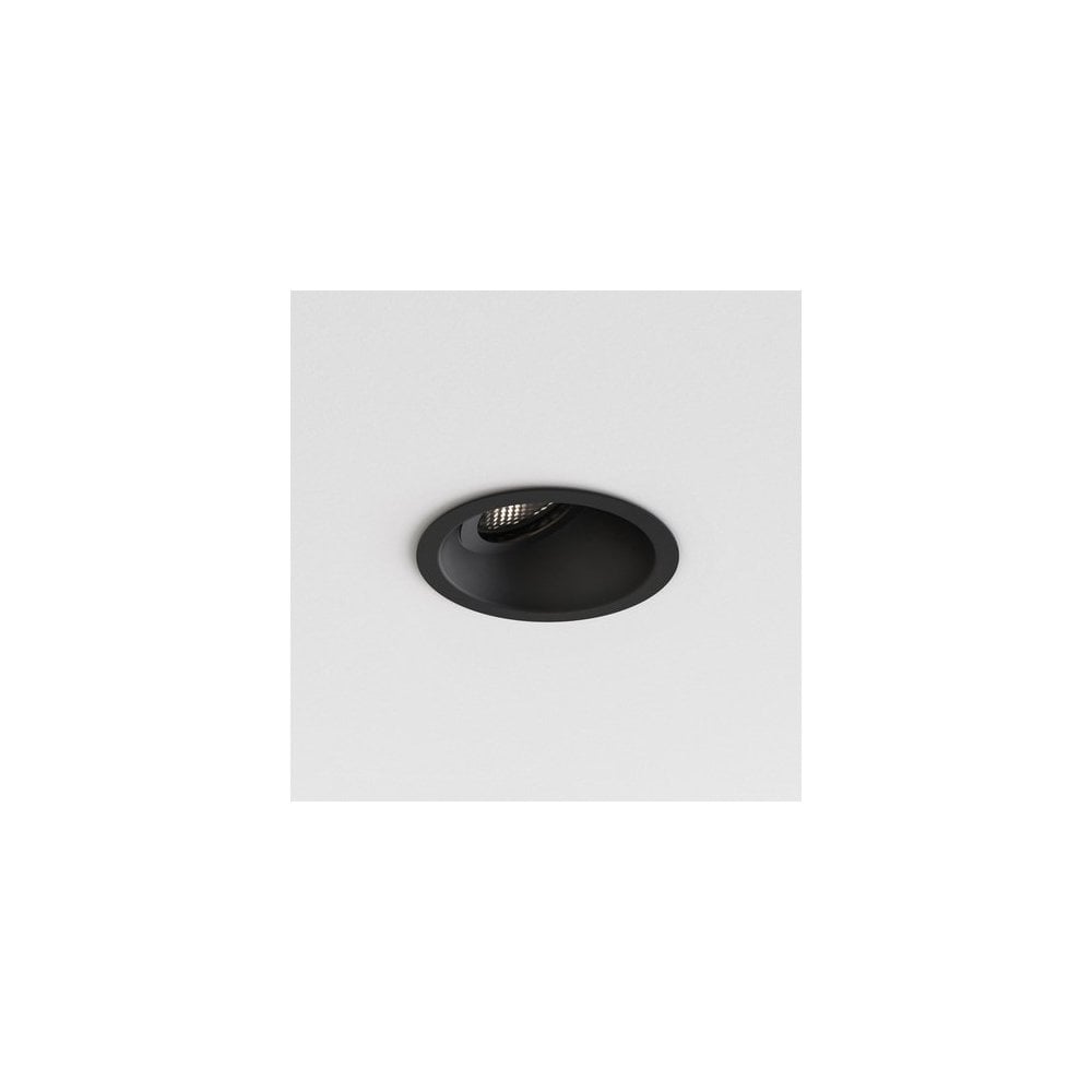 Minima Slimline 25: Matte Black Fire-Rated IP65 Ceiling Spotlight