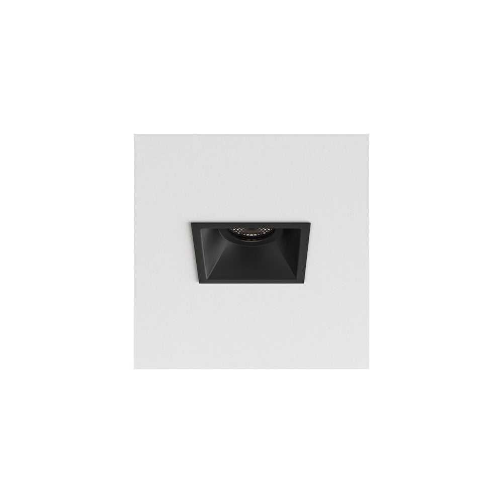 Minima Slimline Square Recessed Fire-Rated LED Downlight - IP65 Matt Black Finish