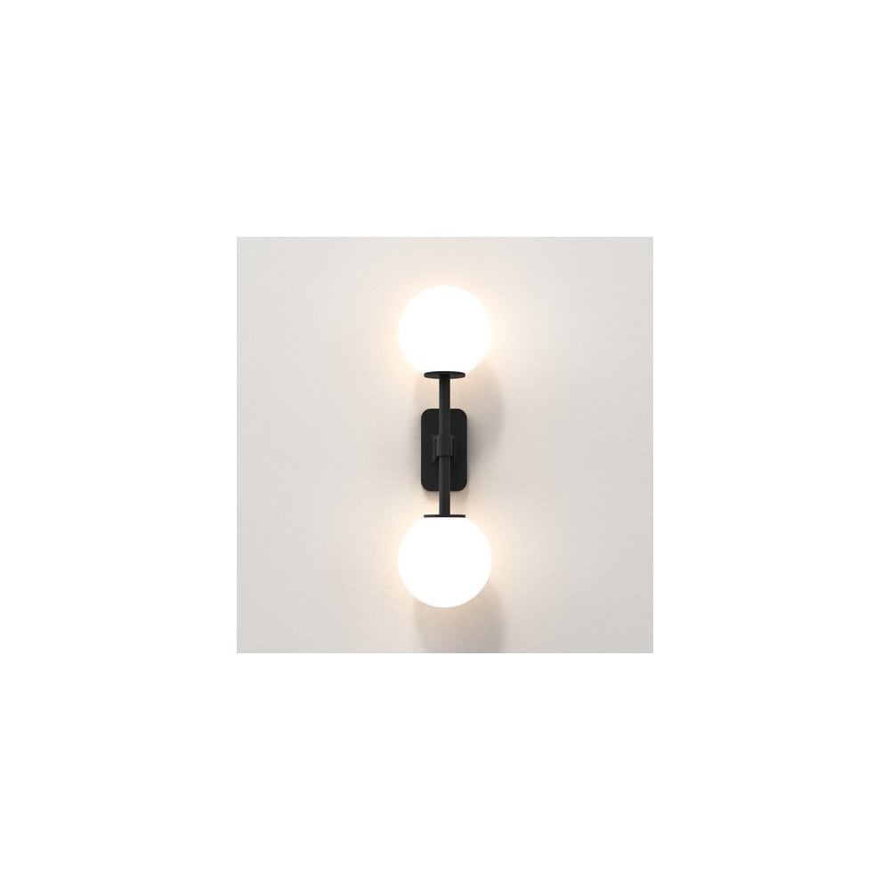 Twin Slim Matte Black Vertical Wall Sconce