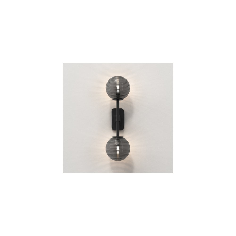 Twin Slim Matte Black Vertical Wall Sconce
