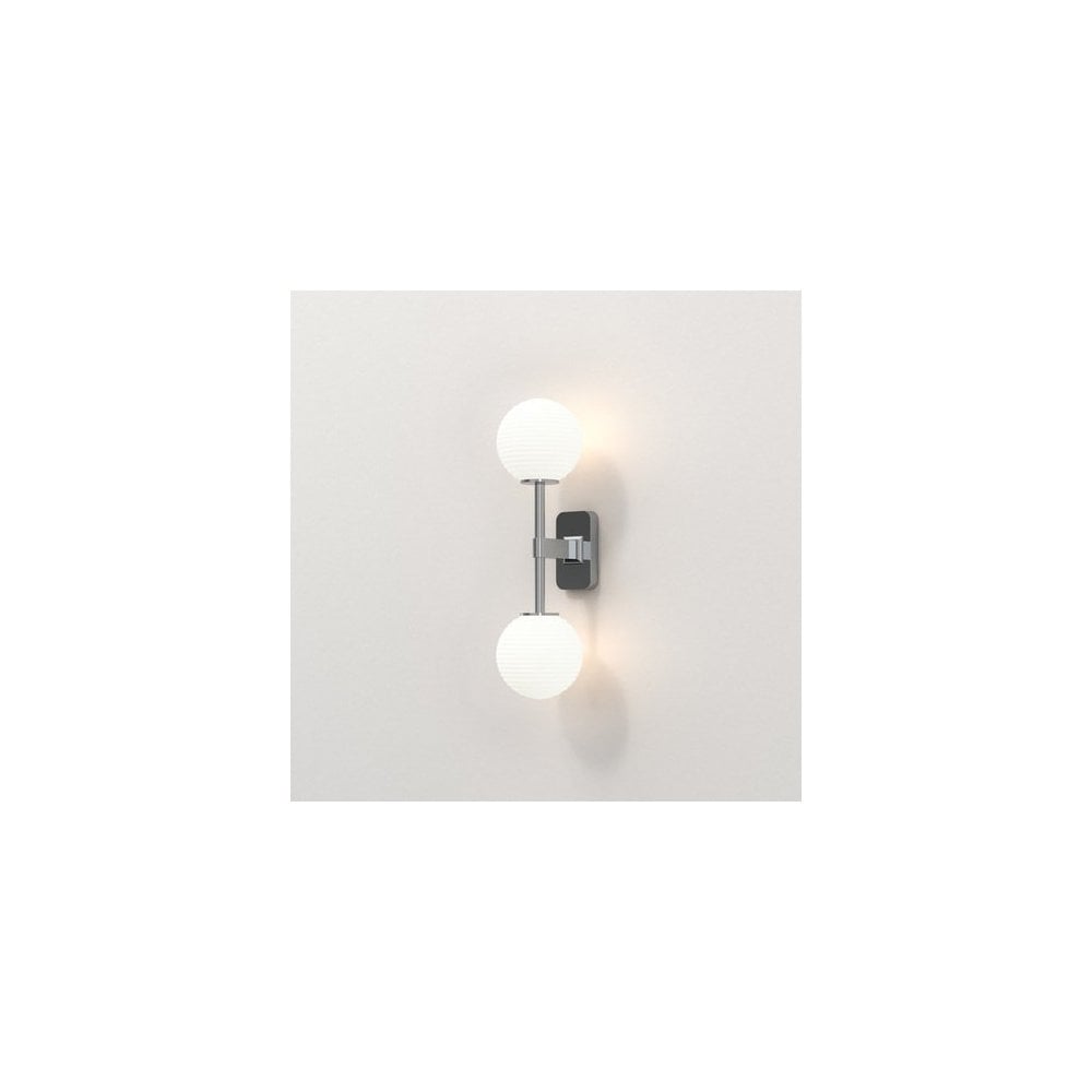 Elegant Twin Chrome Wall Light with LED Compatibility