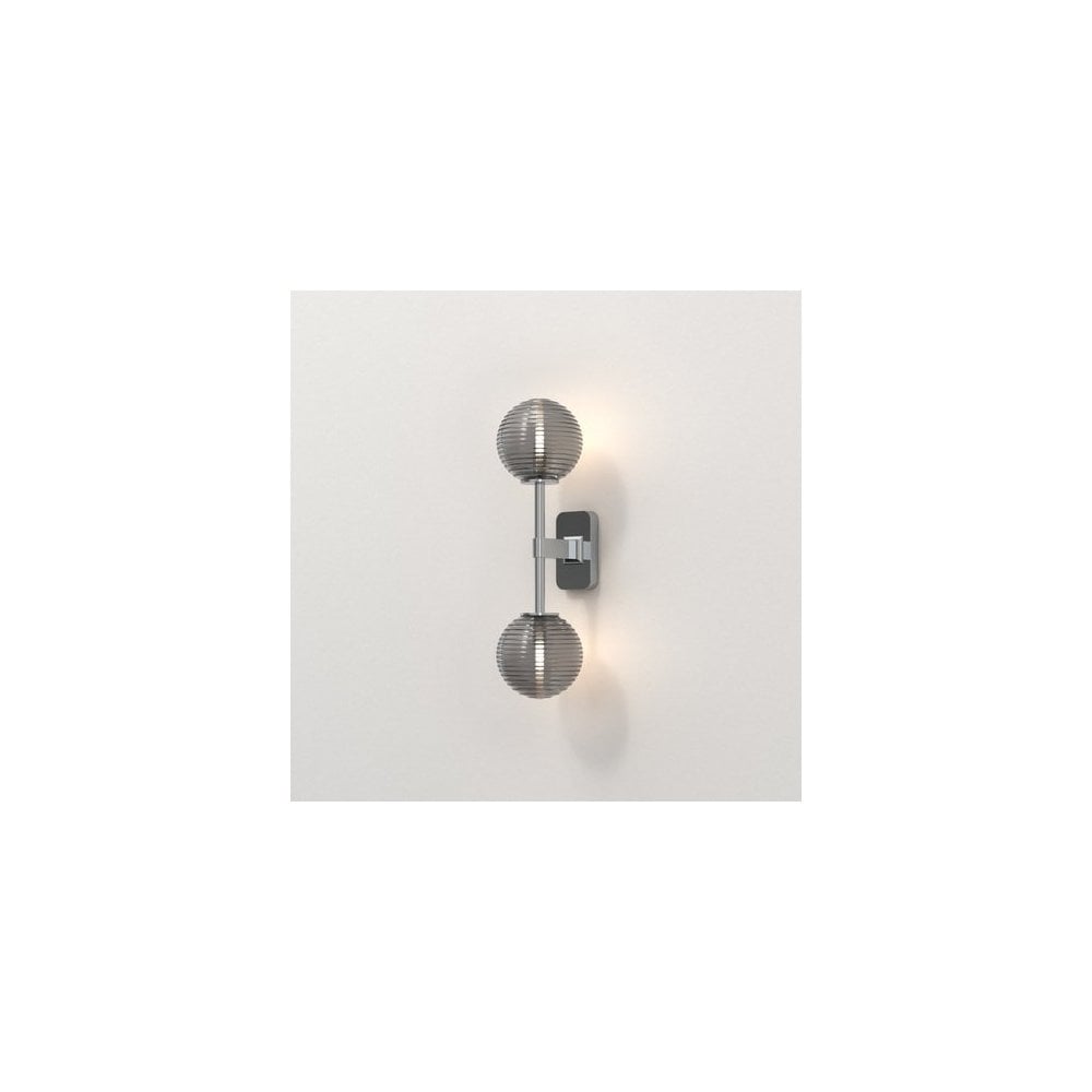 Elegant Twin Chrome Wall Light with LED Compatibility