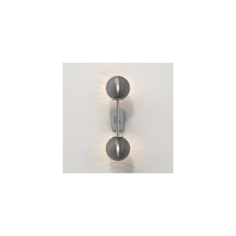 Elegant Twin Chrome Wall Light with LED Compatibility