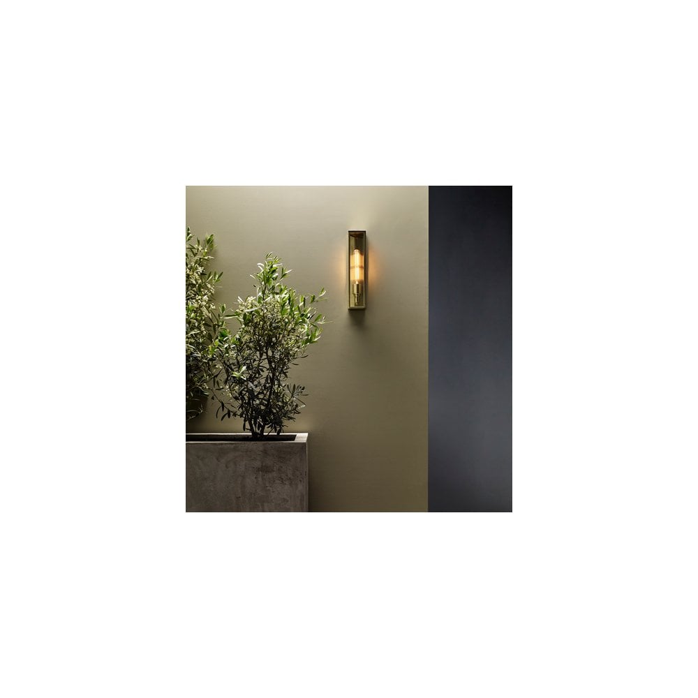 Sleek Matte Black Wall Lantern Light, 350mm Height