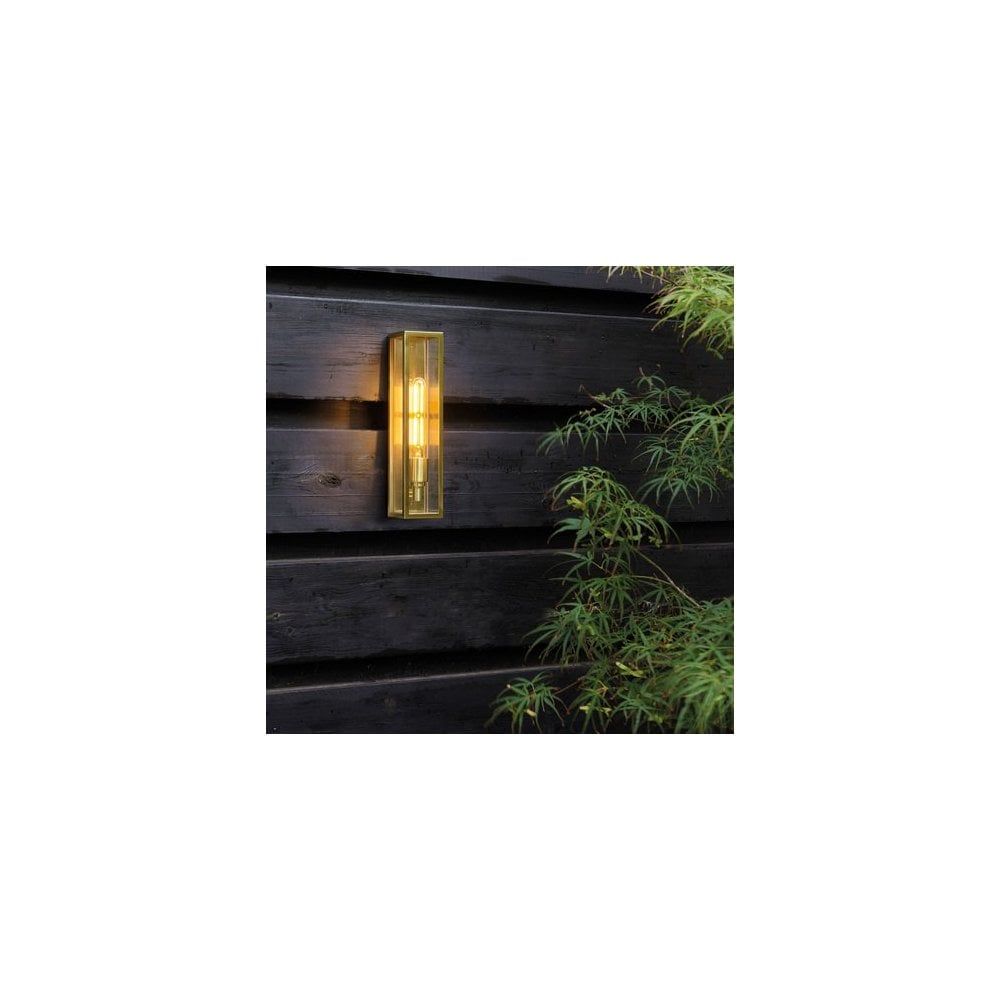 Harvard Natural Brass Vertical Wall Light