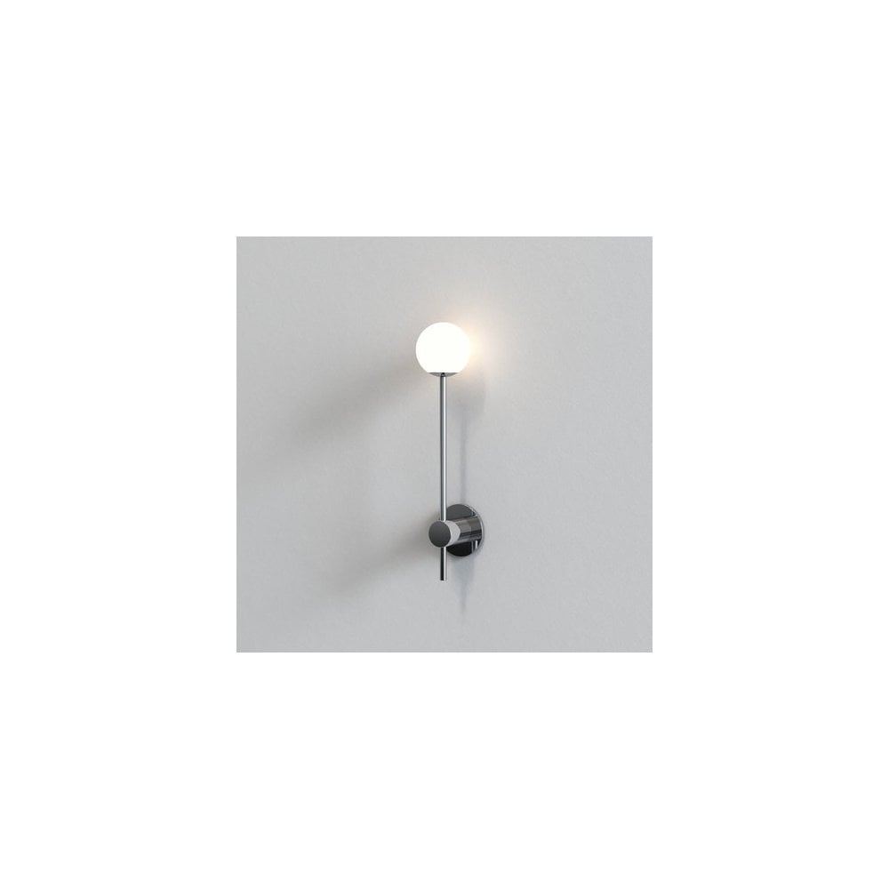 Sleek Chrome Orb Wall Light Fixture
