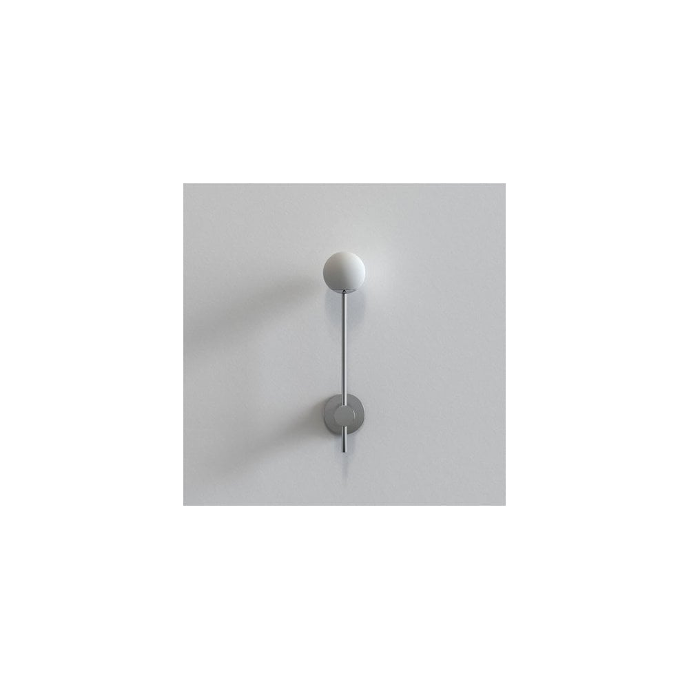 Sleek Chrome Orb Wall Light Fixture
