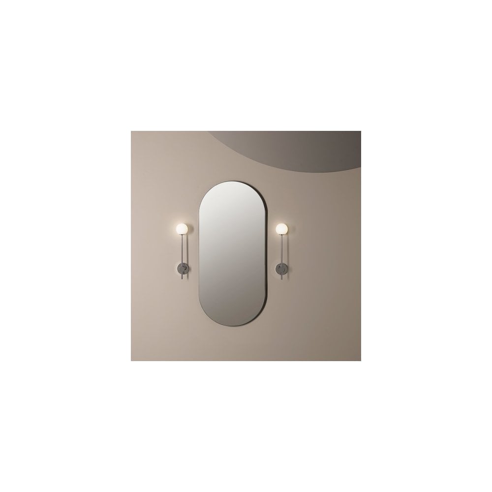 Sleek Chrome Orb Wall Light Fixture