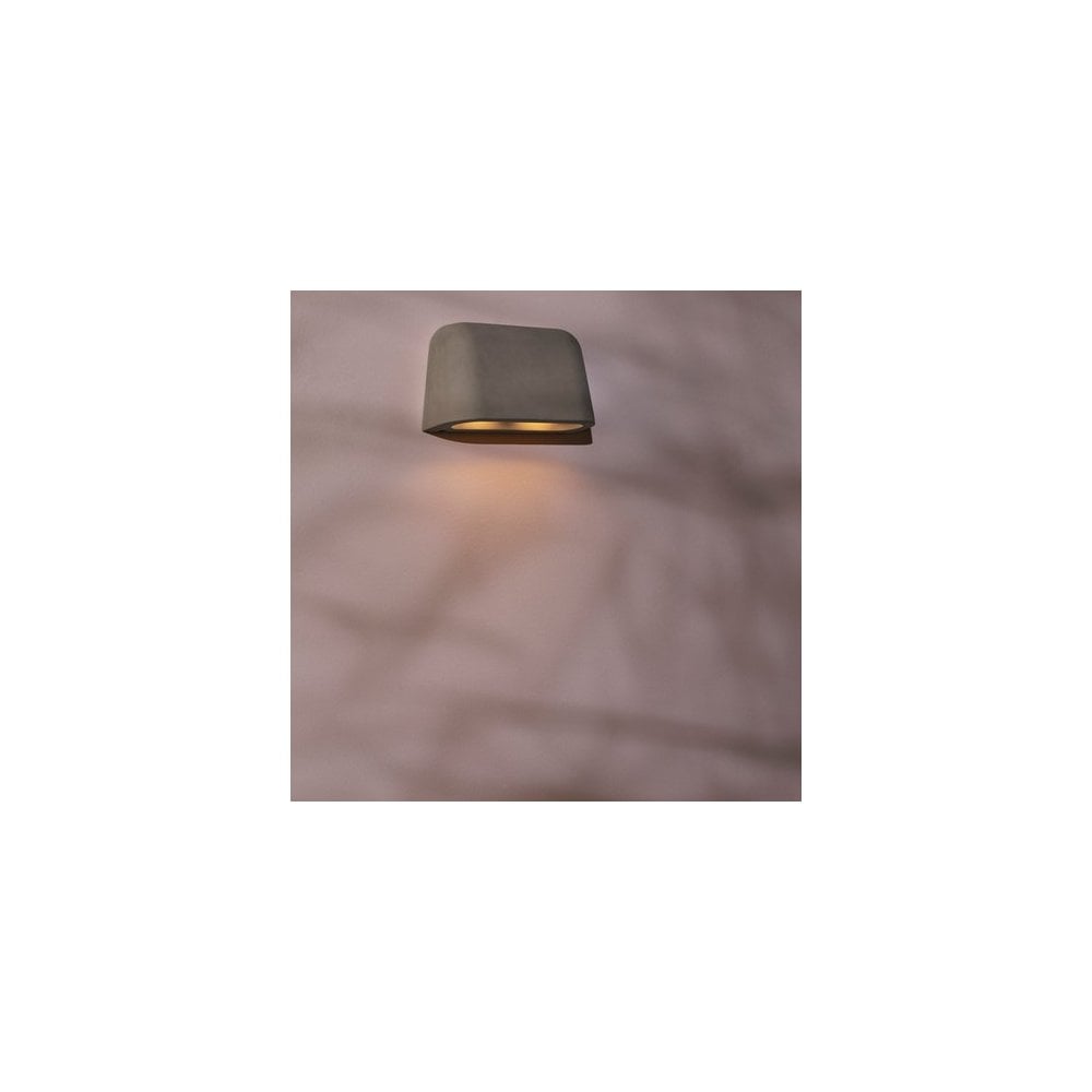 Dual-Beam Concrete Wall Sconce for Outdoor Spaces