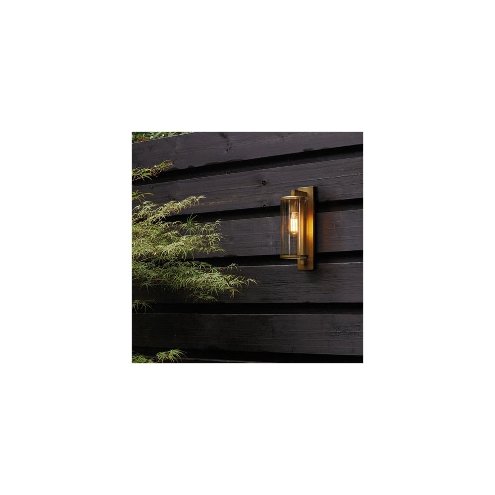 Elegant Antique Brass Wall Lantern - Traditional Porch Lighting 400mm