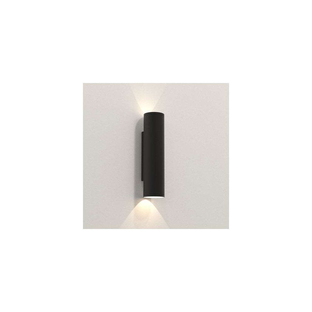 Ava 300mm Vertical Up-Down Black Textured Wall Light