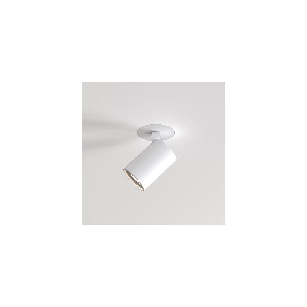 Ascoli Fire-Rated Textured White Ceiling Light Fixture