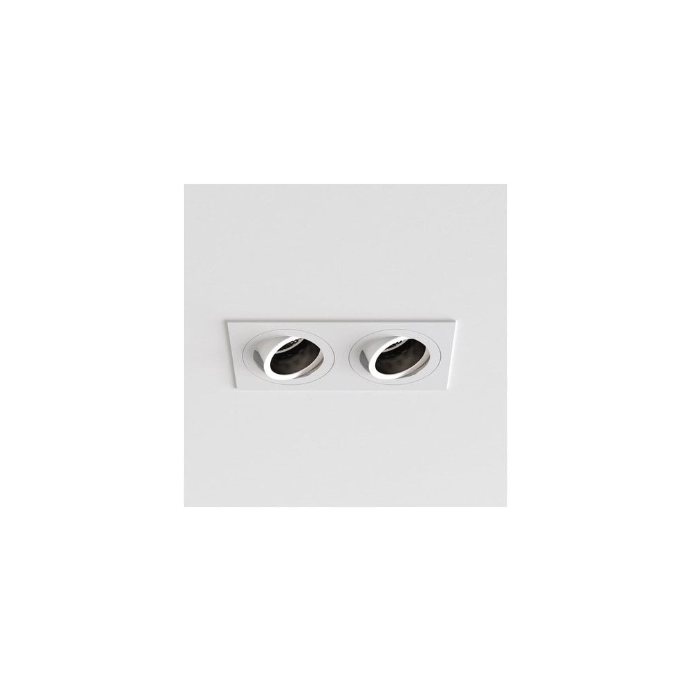 Adjustable Twin Pinhole Ceiling Light - Matte White Finish