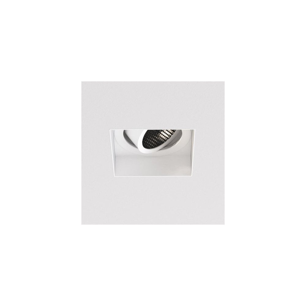 Sleek Adjustable Square Ceiling Light in Matte White