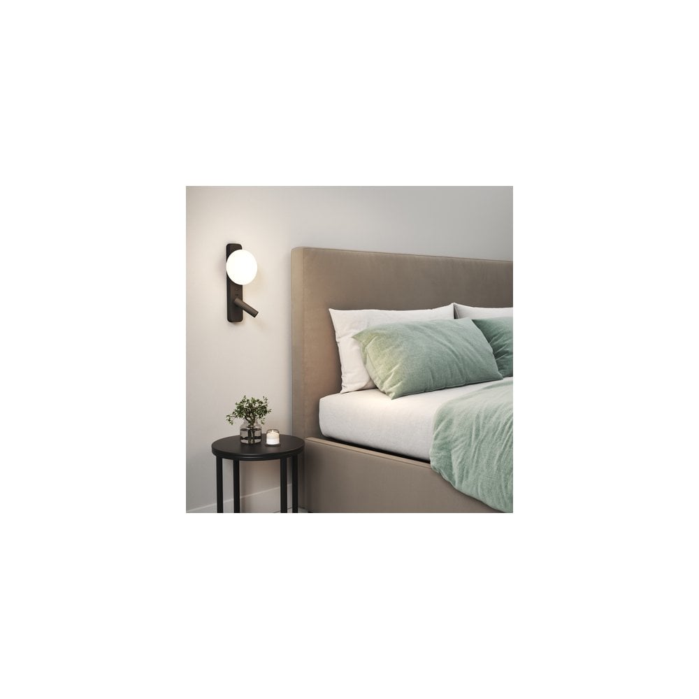 Modern Zeppo Wall Light with LED Globe, Matte Nickel Finish