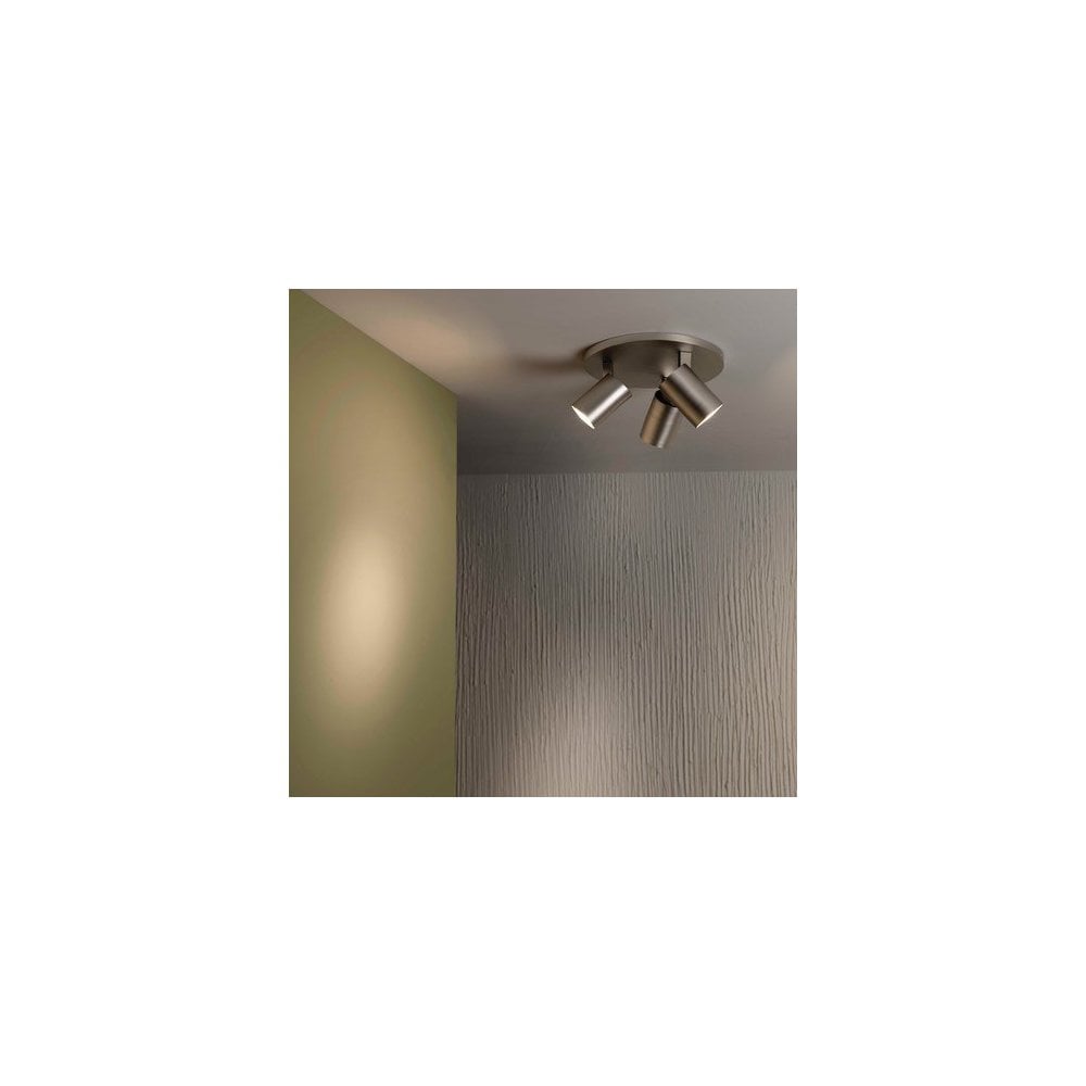 Ascoli Triple Matte Black Ceiling Spotlight Fixture