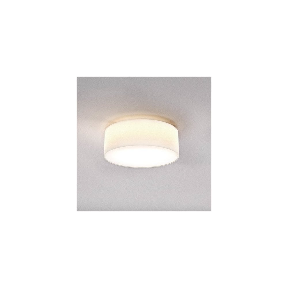 Cambria Soft Glow 380mm Ceiling Shade, White Fabric Finish
