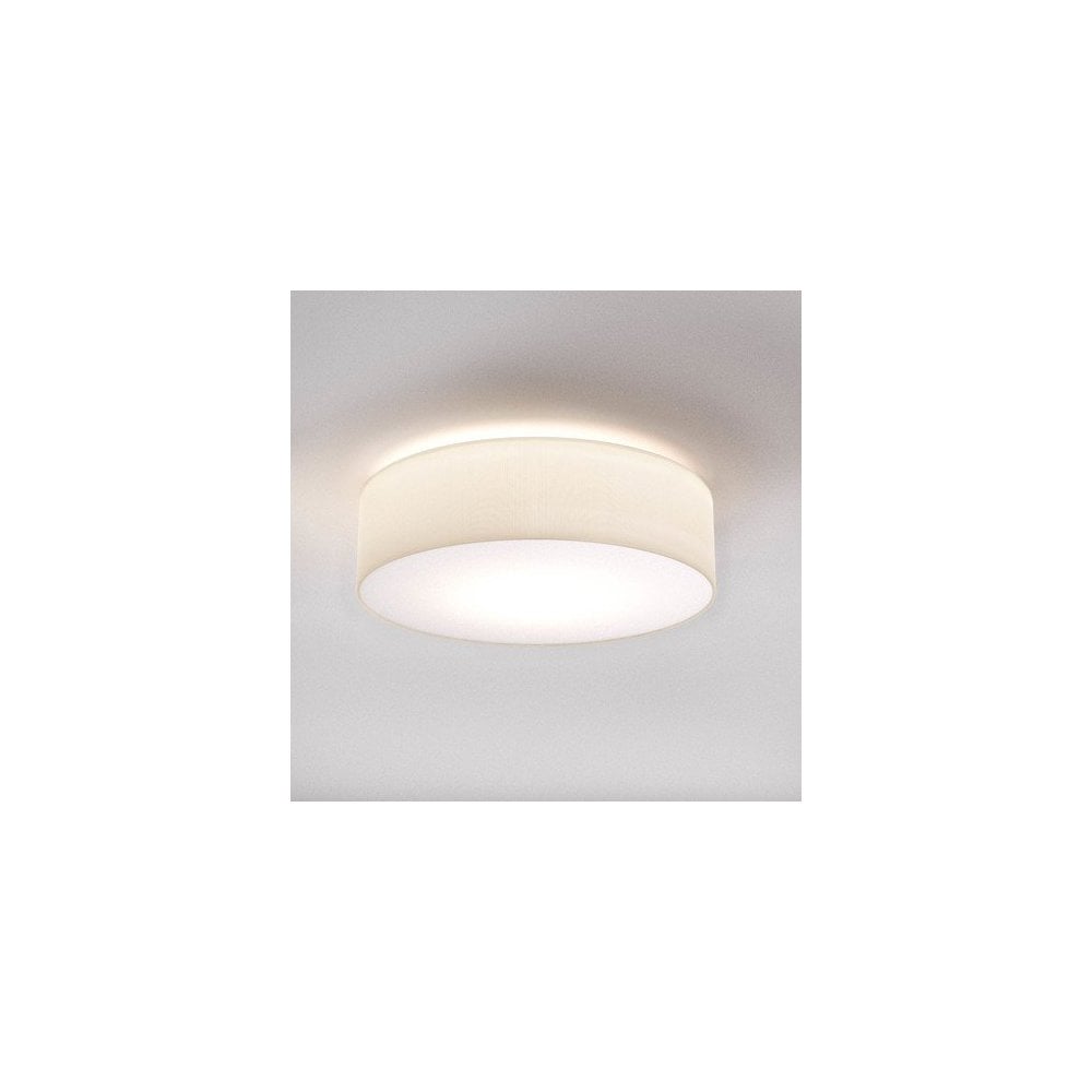 Elegant White Cambria Fabric Ceiling Lampshade - 480mm Diameter