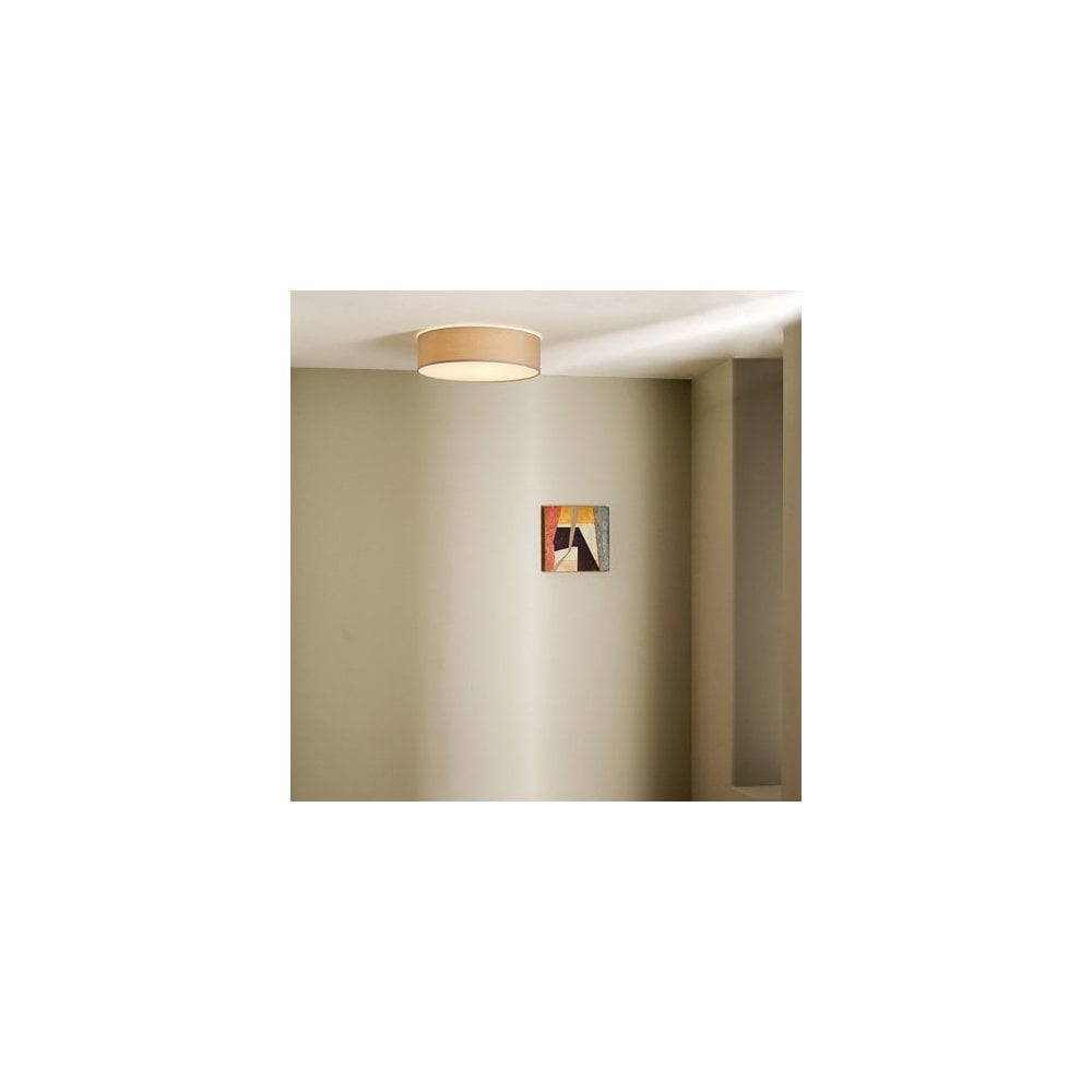 Elegant White Cambria Fabric Ceiling Lampshade - 480mm Diameter